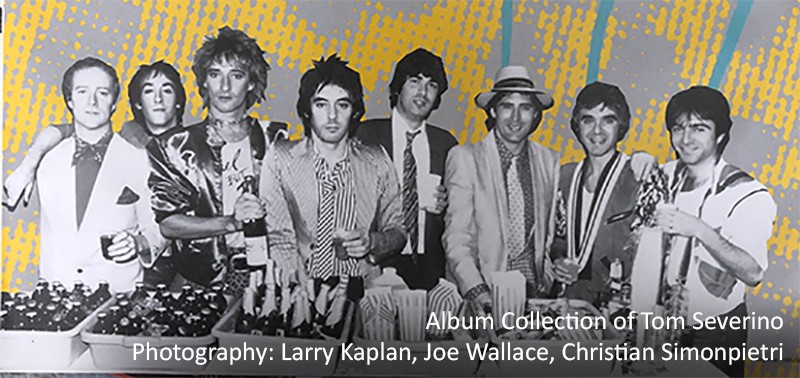 Rod Stewart and band members