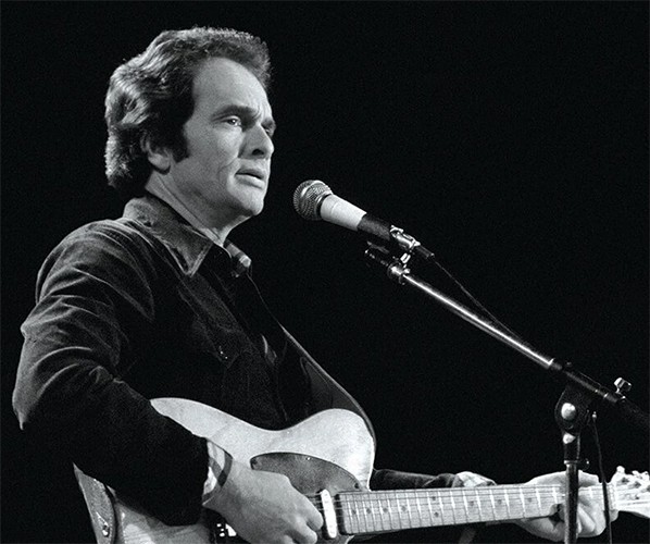 Merle Haggard on stage